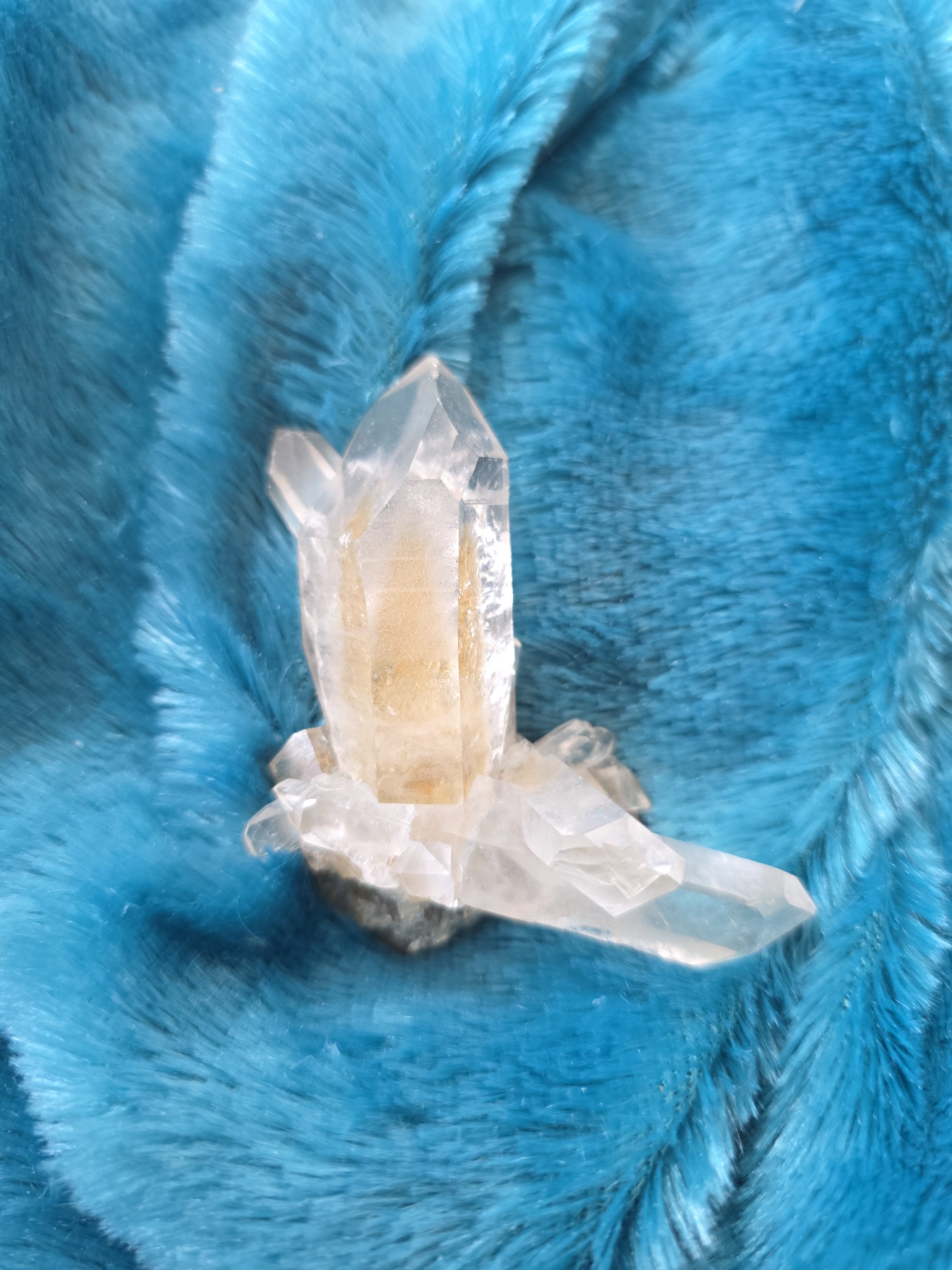 Clear Quartz Cluster with Companion Crystals