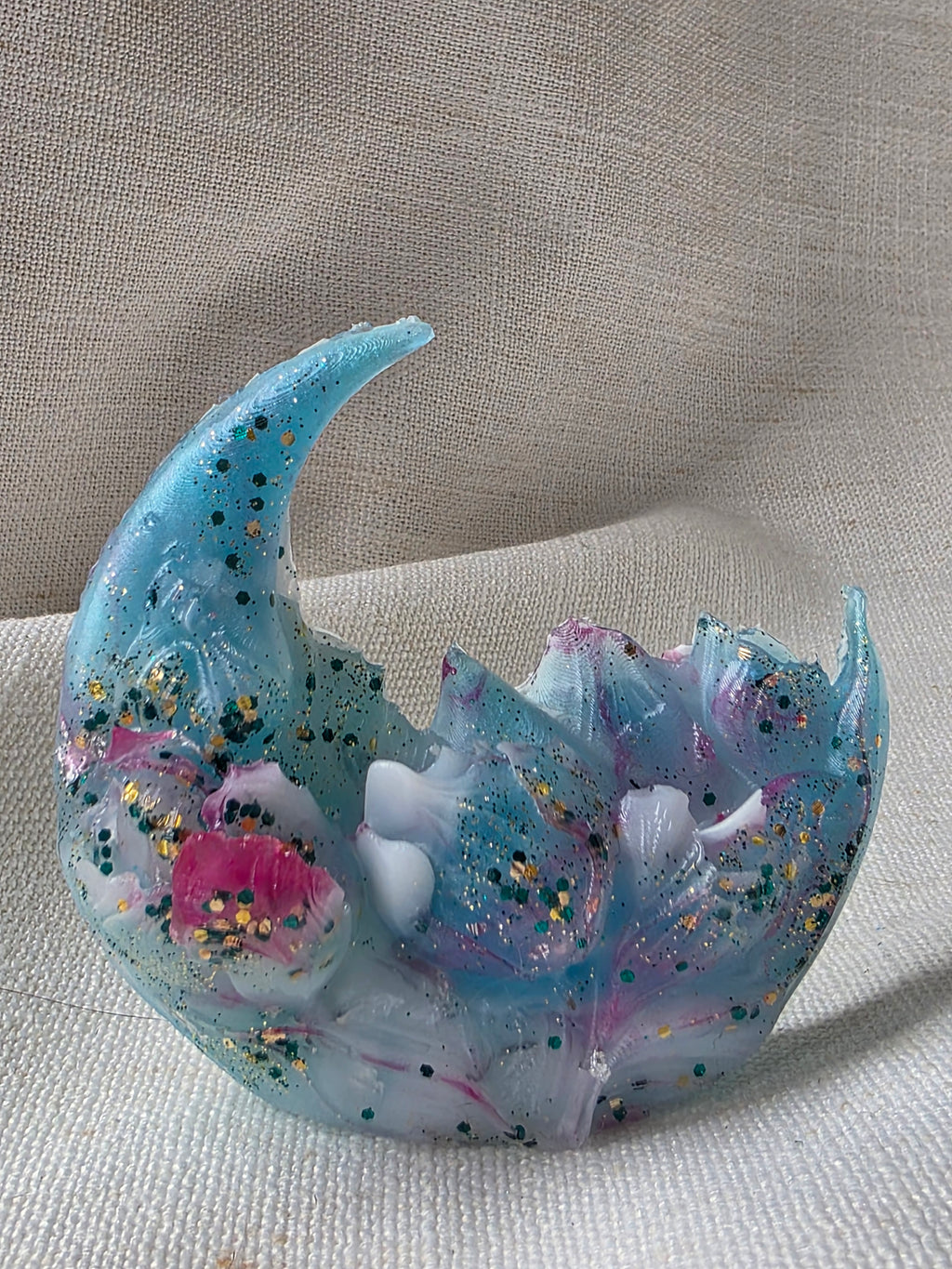 Mini Moon Garden — Handmade Resin Piece