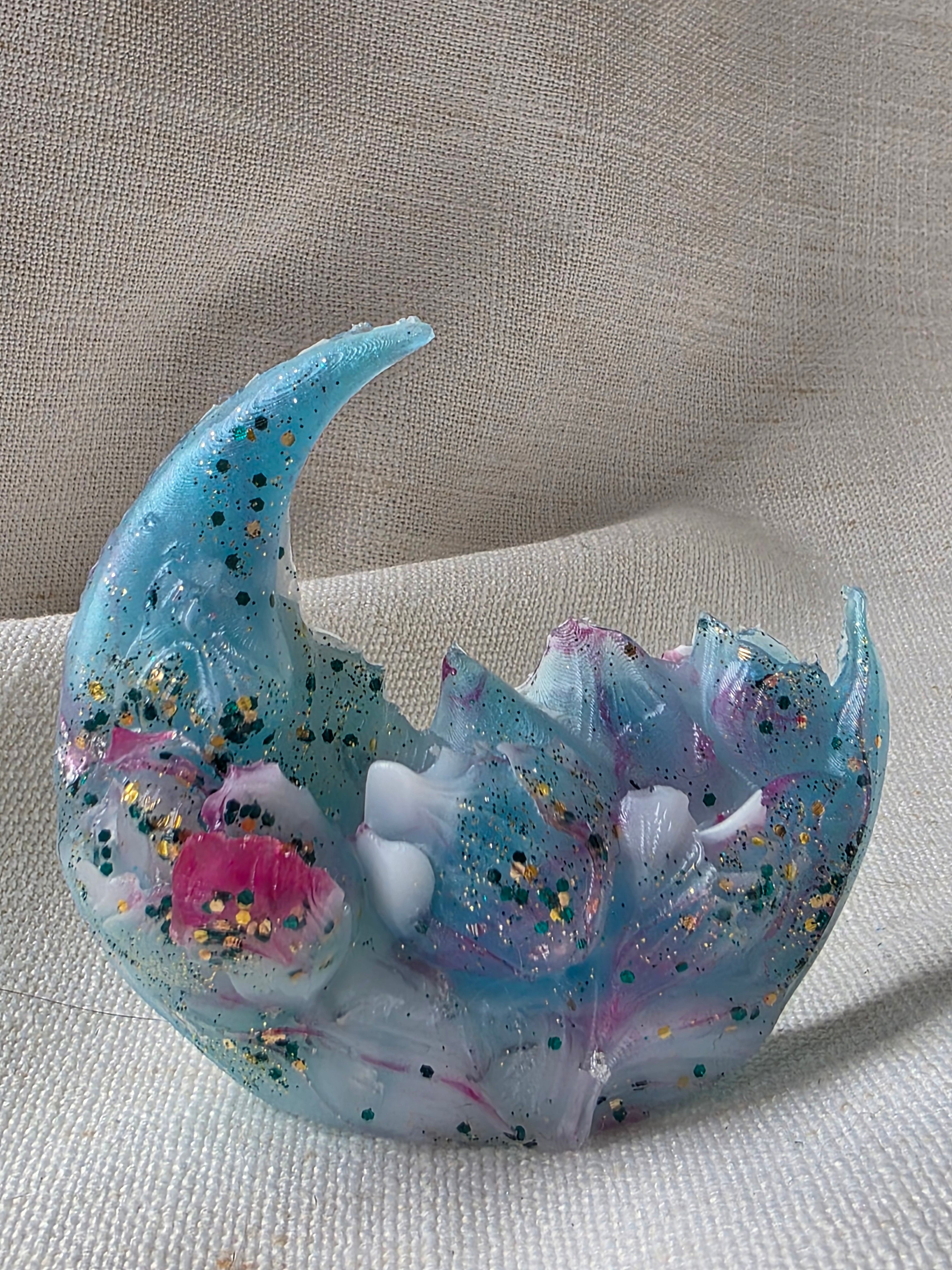 Mini Moon Garden — Handmade Resin Piece