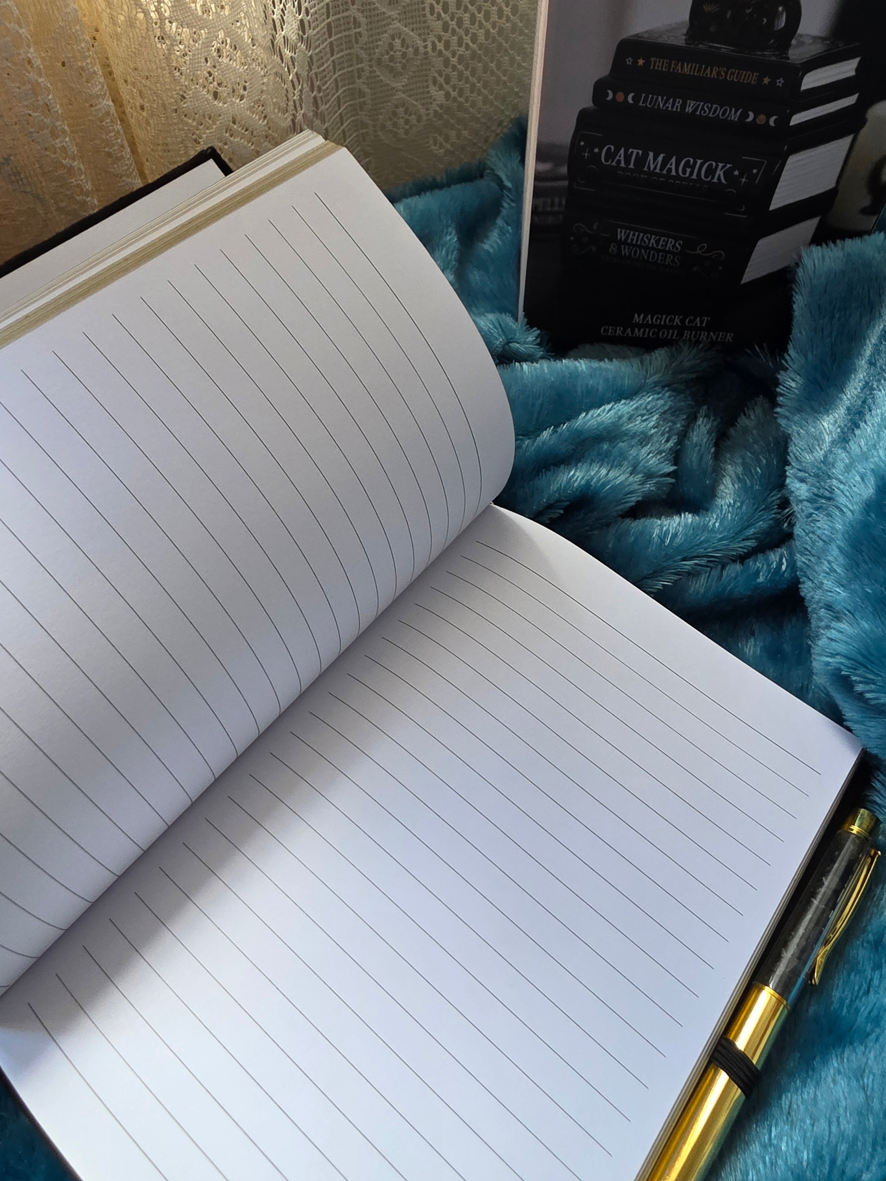 Zodiac Journal with Obsidian Crystal Pen