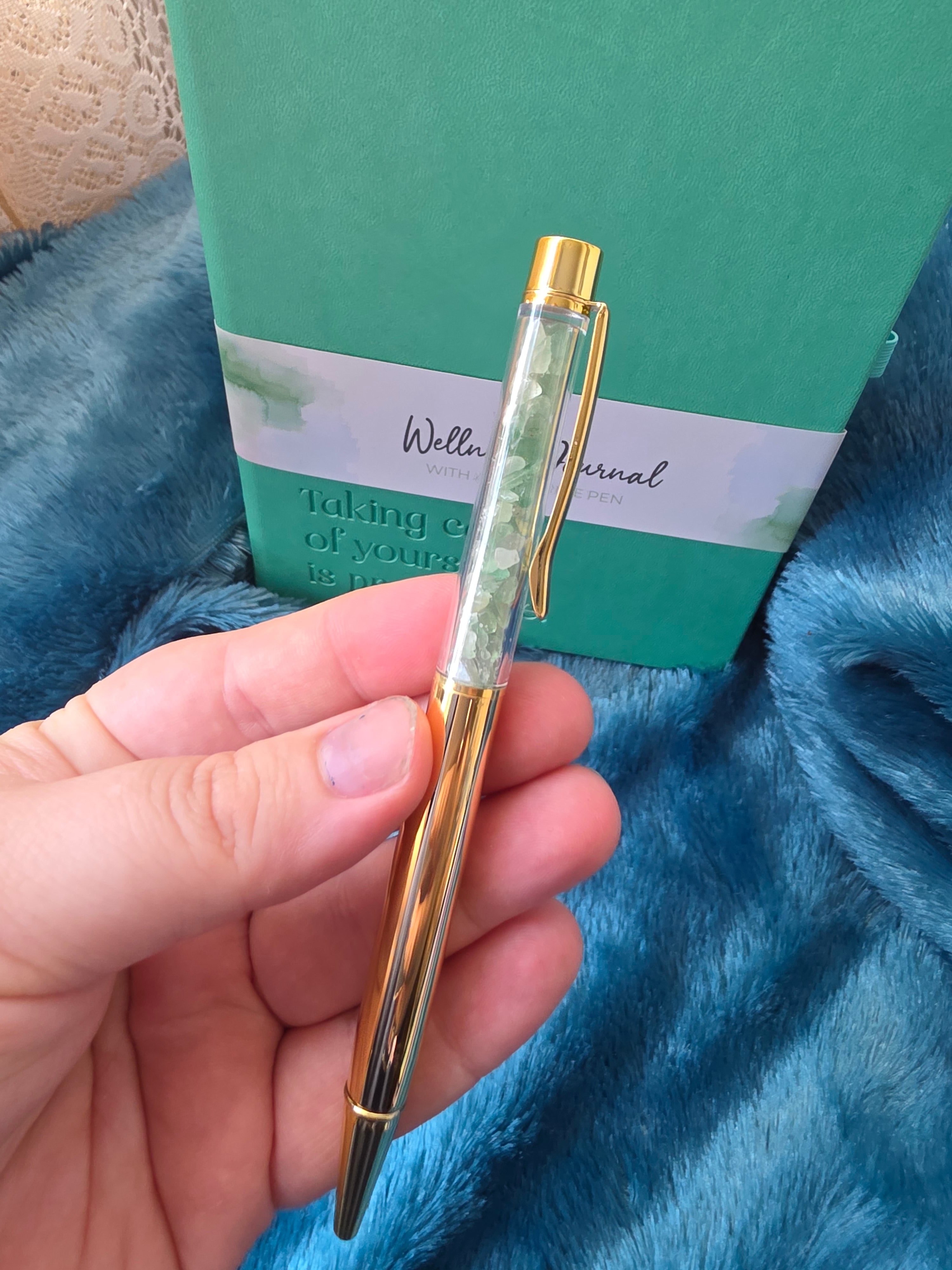 Wellness Journal with Aventurine Pen