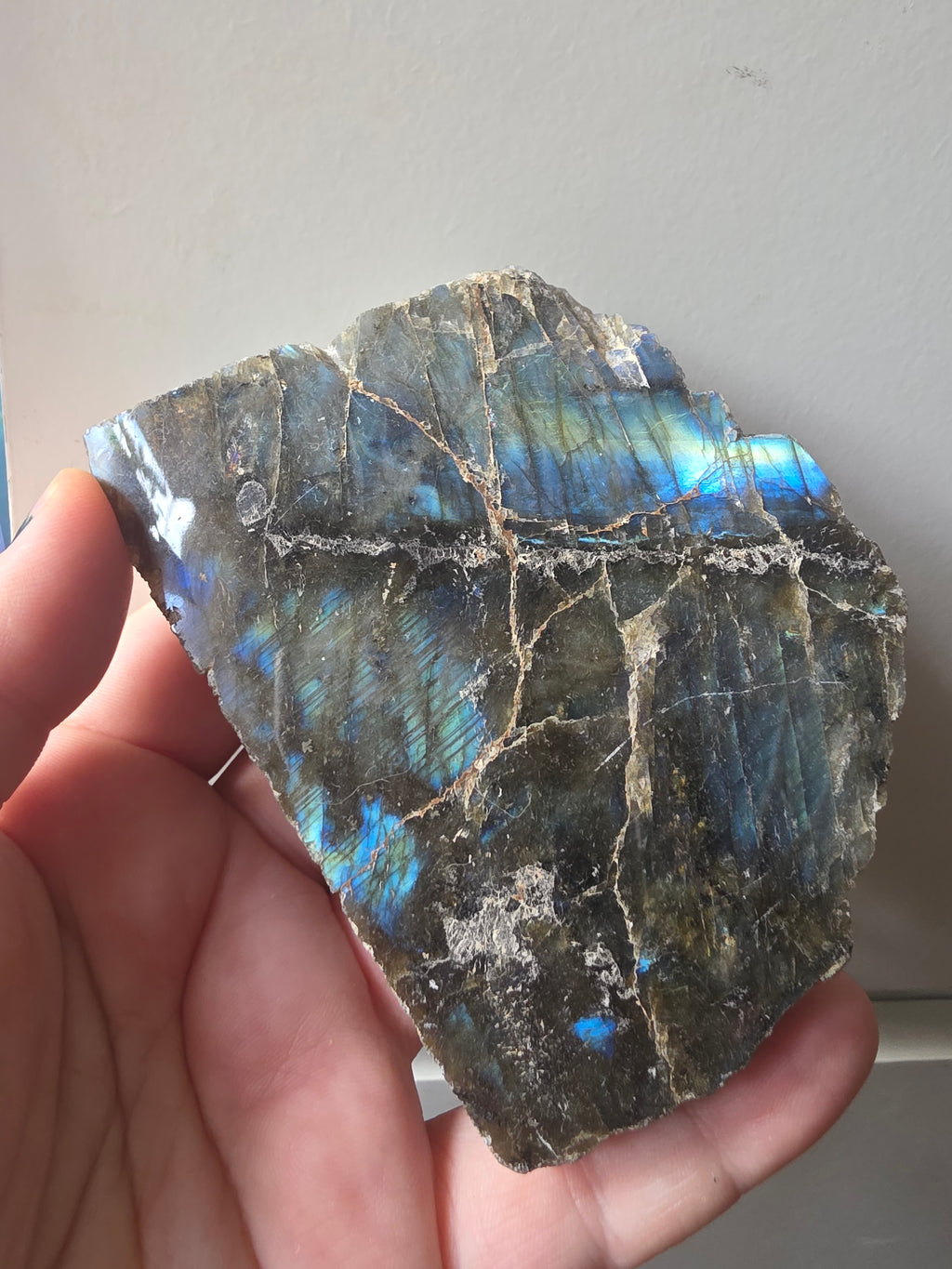 Natural Labradorite Freeform | Blue Green Flash Polished Crystal