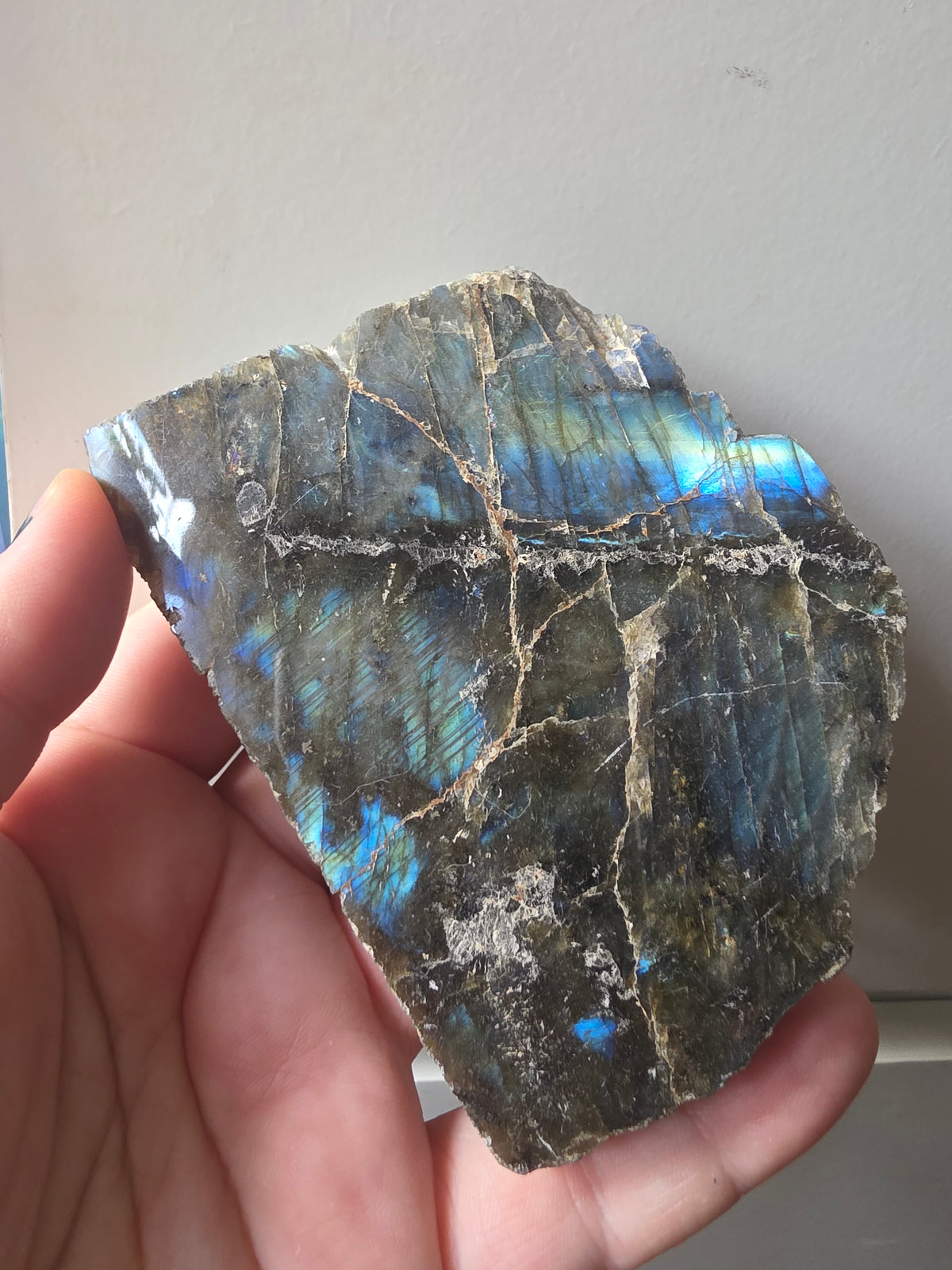 Natural Labradorite Freeform | Blue Green Flash Polished Crystal