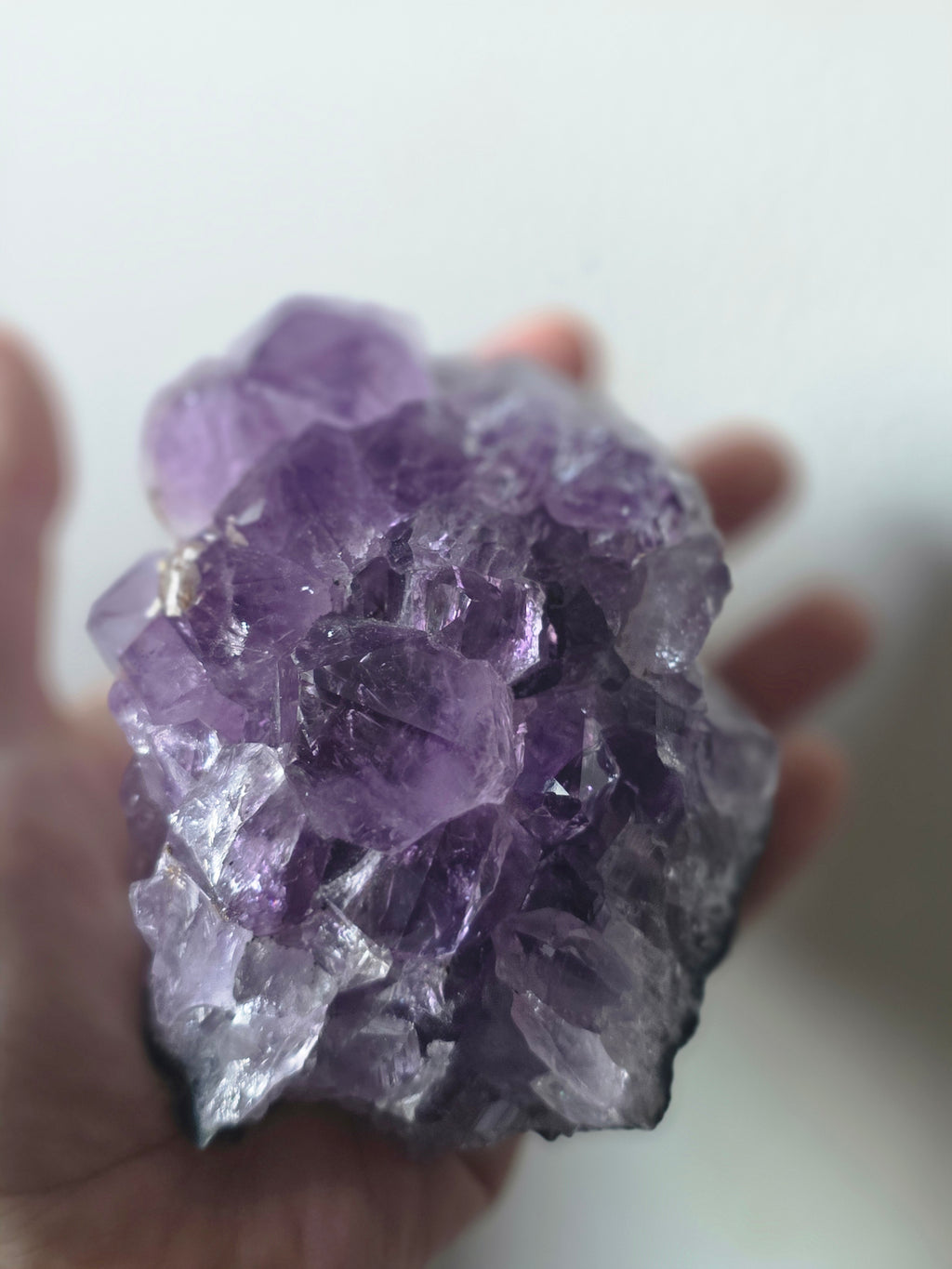 Natural Amethyst Crystal Cluster – Brazil | 530g Large Points