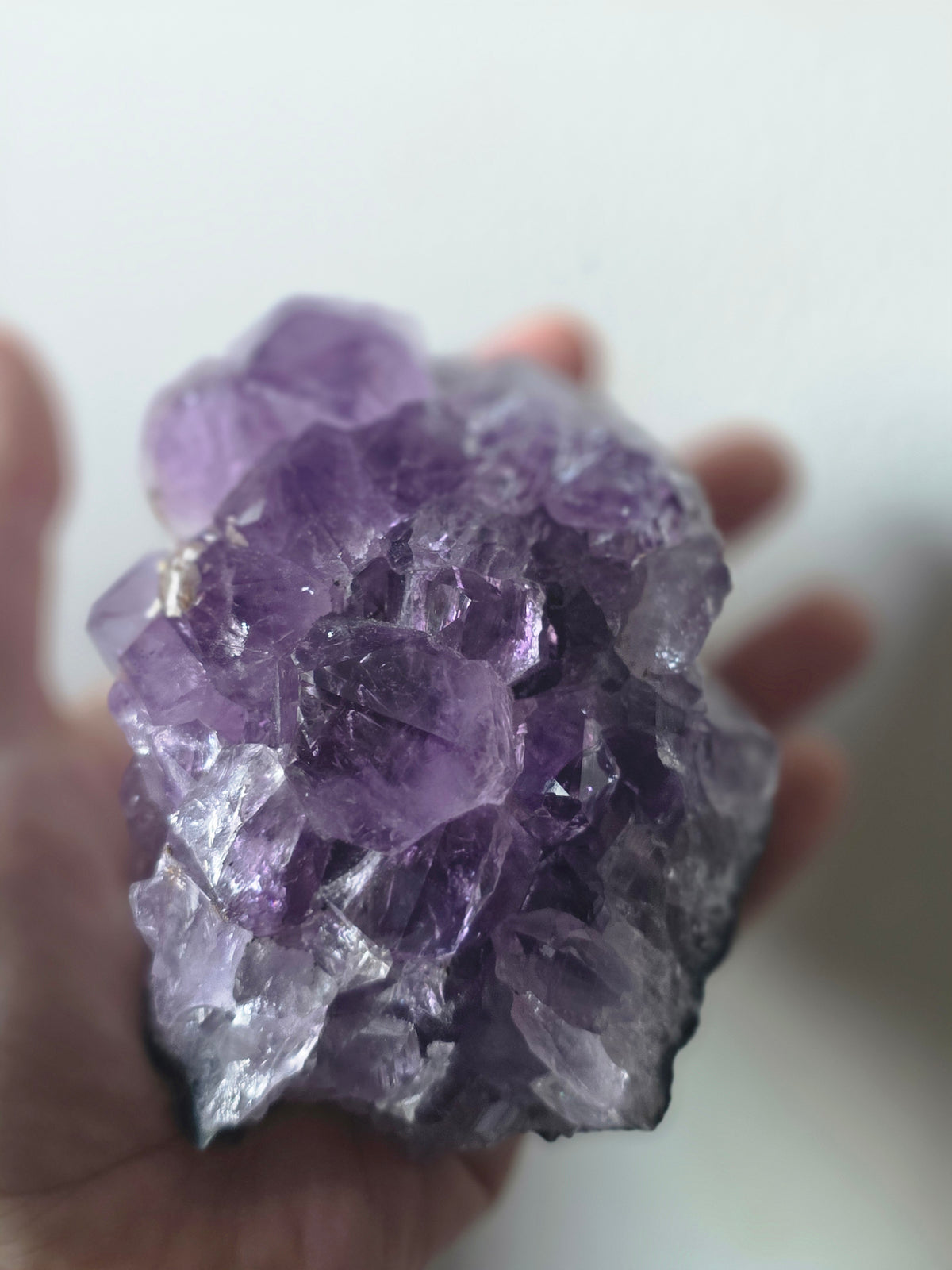 Natural Amethyst Crystal Cluster – Brazil | 530g Large Points