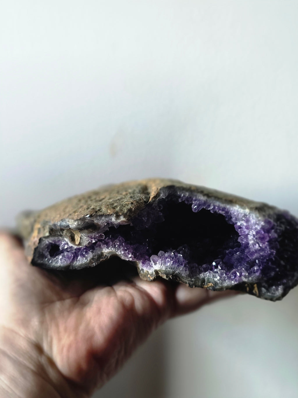 Natural Amethyst Geode Cave – Brazil | 1.2kg Deep Purple Statement Piece