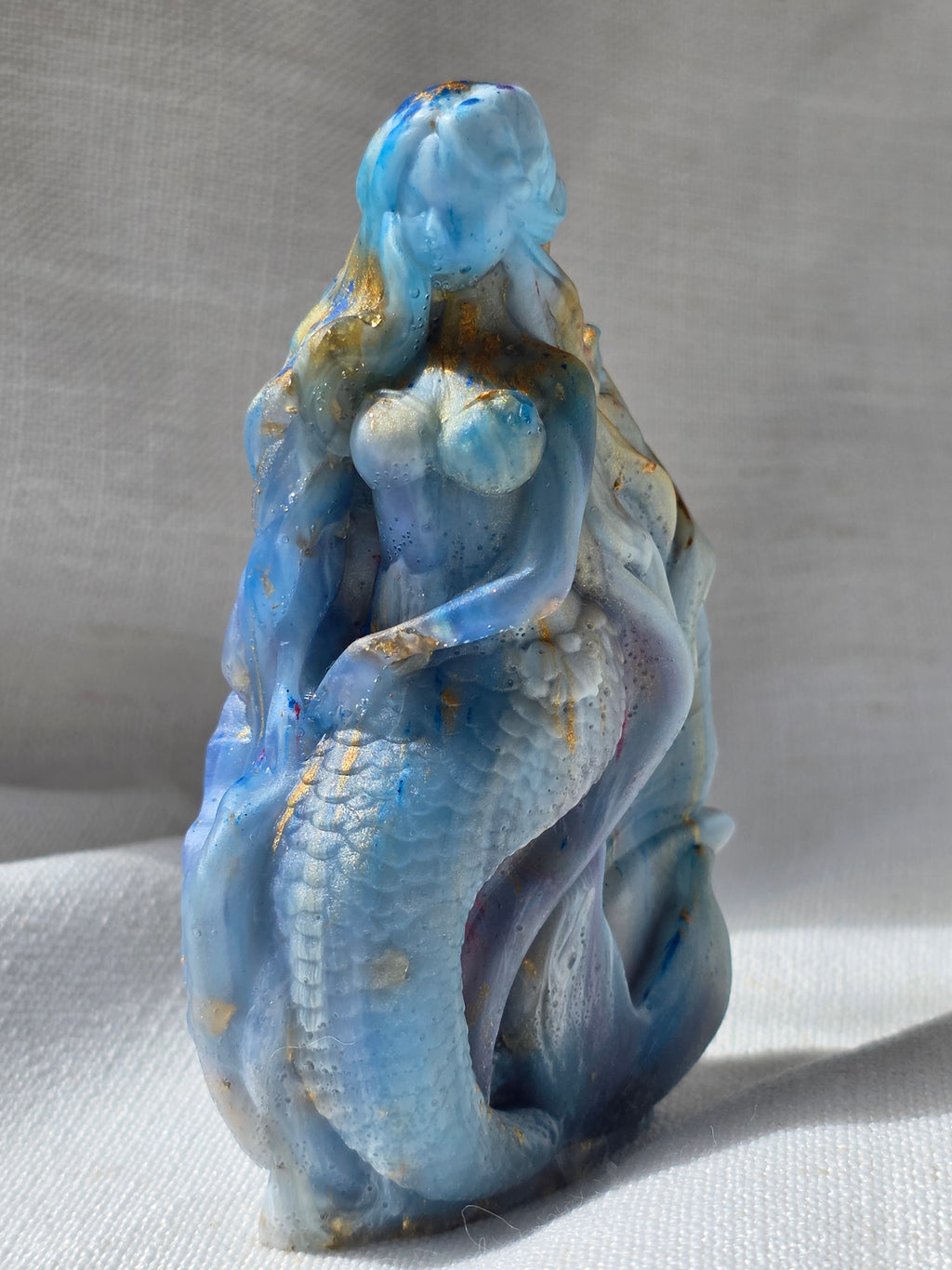 Siren of the Tides | Handmade Resin Mermaid Sculpture