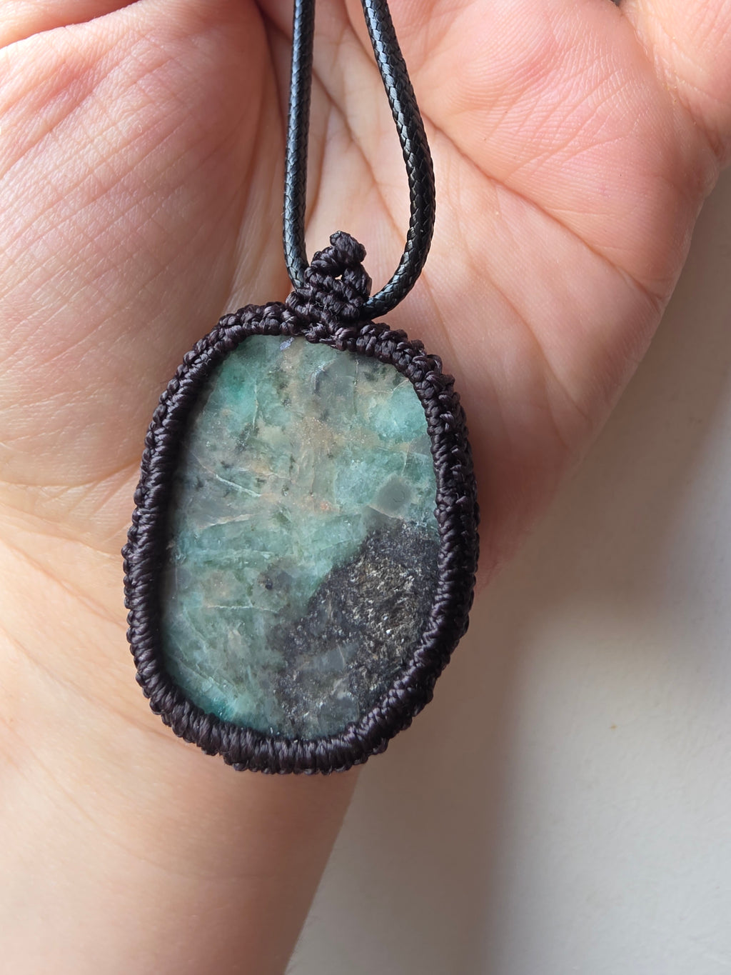 Natural Crystal Macramé Necklace | Growth & Resilience Collection – Choose Your Stone