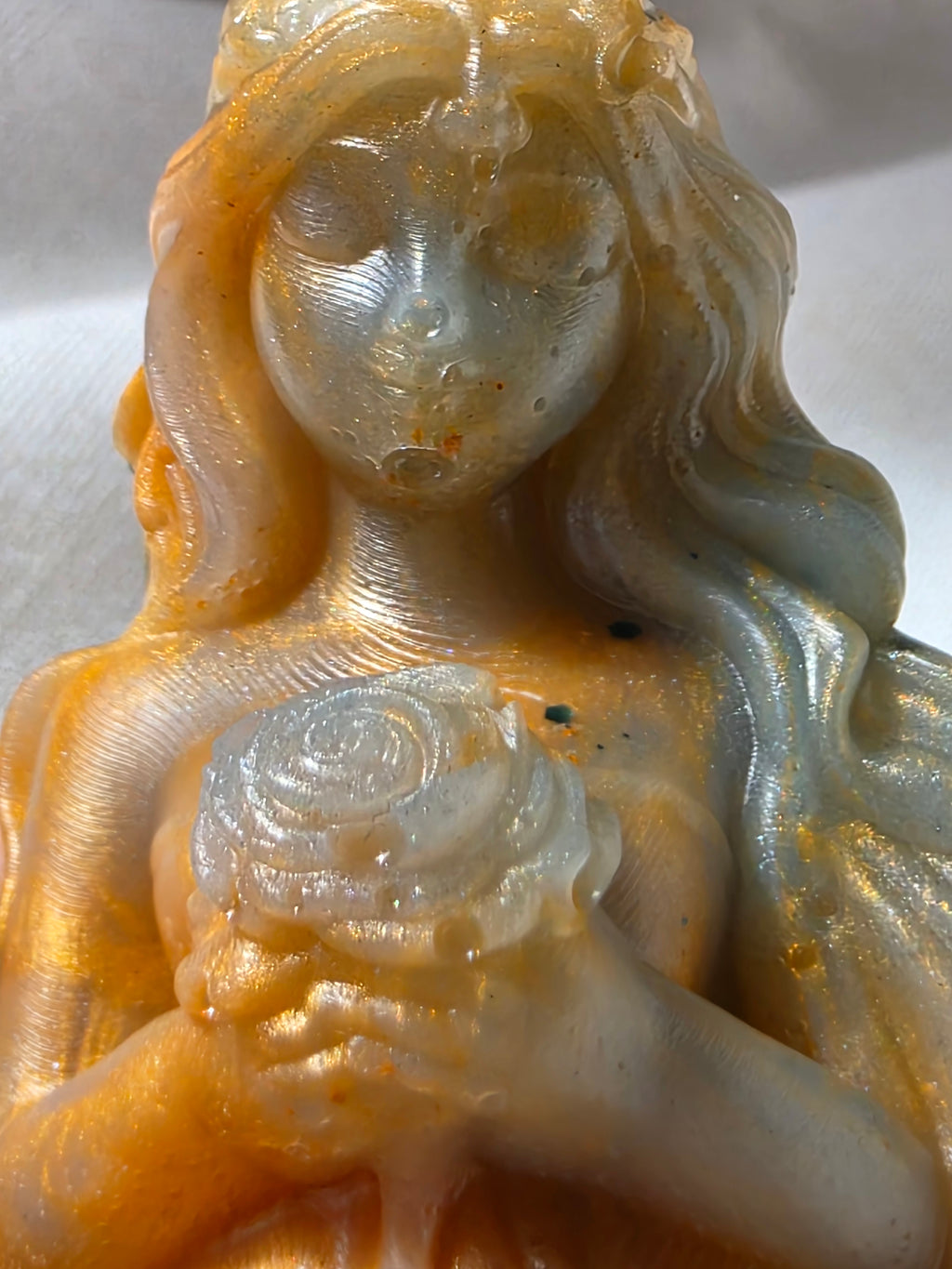 Rose Keeper (Imperfect) | Handmade Resin Goddess