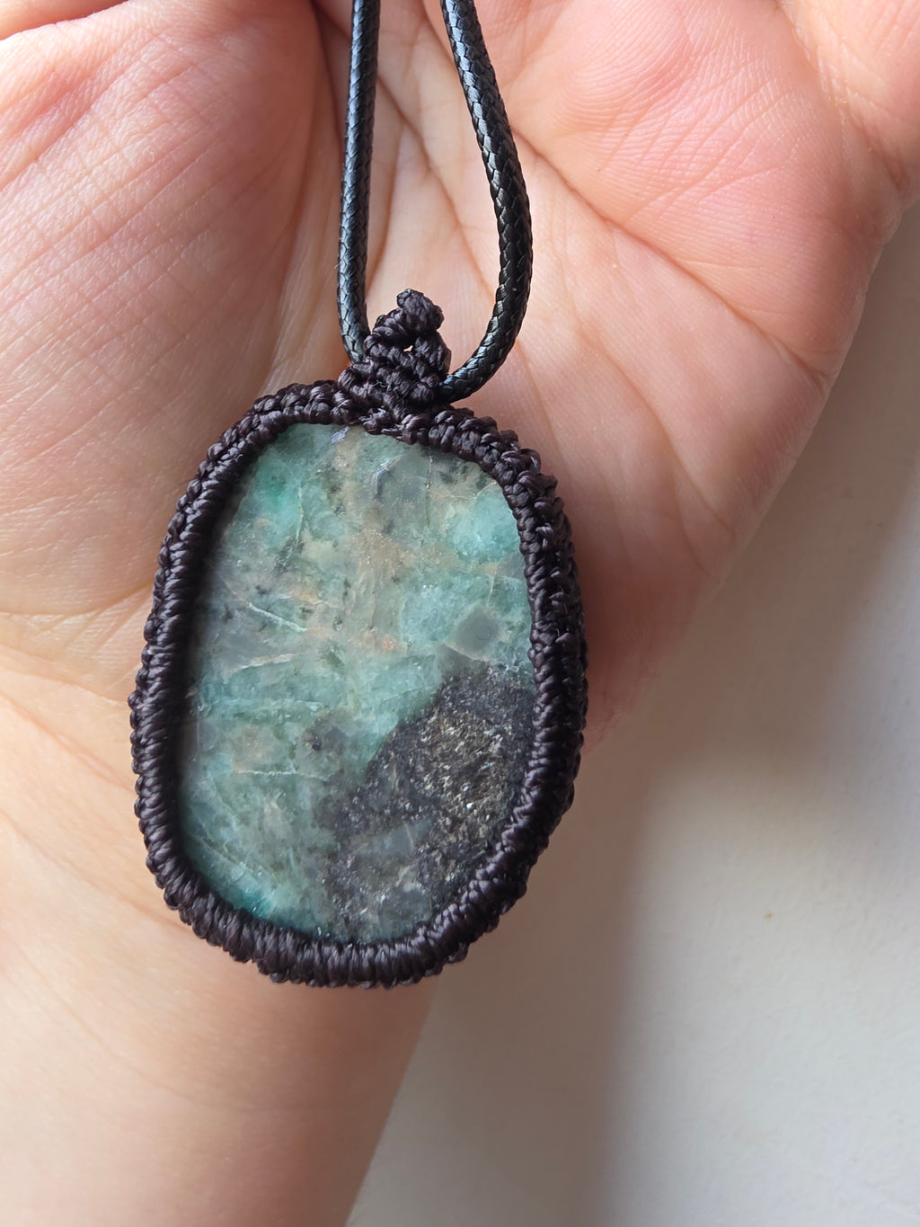 Natural Crystal Macramé Necklace | Growth & Resilience Collection – Choose Your Stone