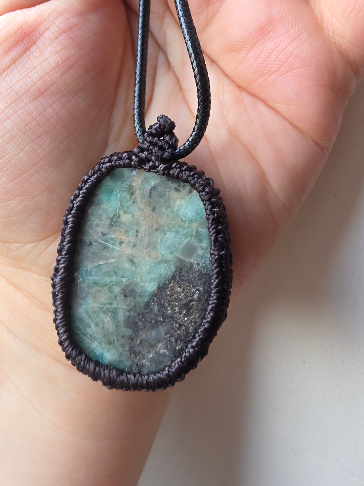Natural Crystal Macramé Necklace | Growth & Resilience Collection – Choose Your Stone