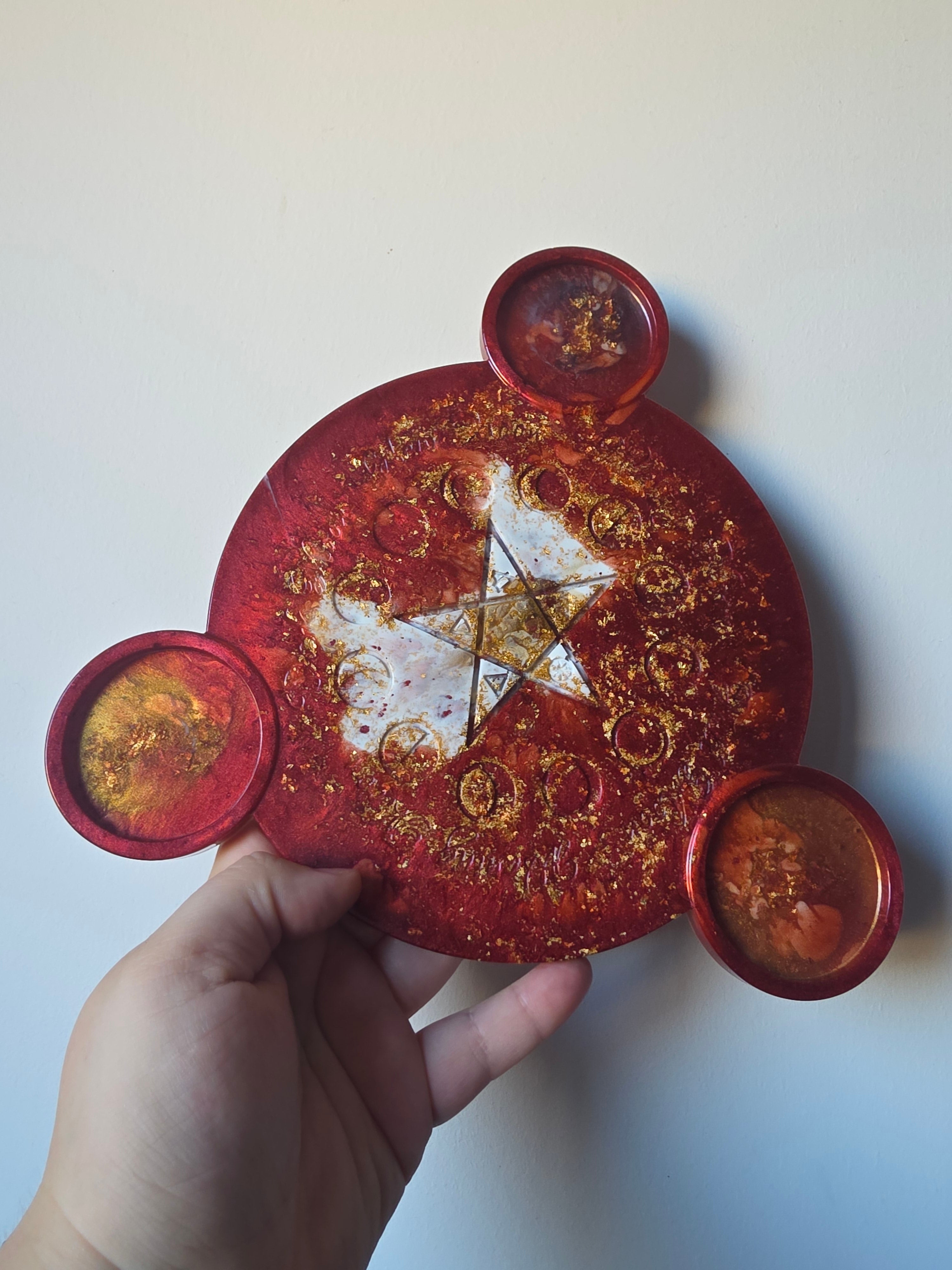 Perfectly Imperfect Triple Moon Ritual Tray & Altar