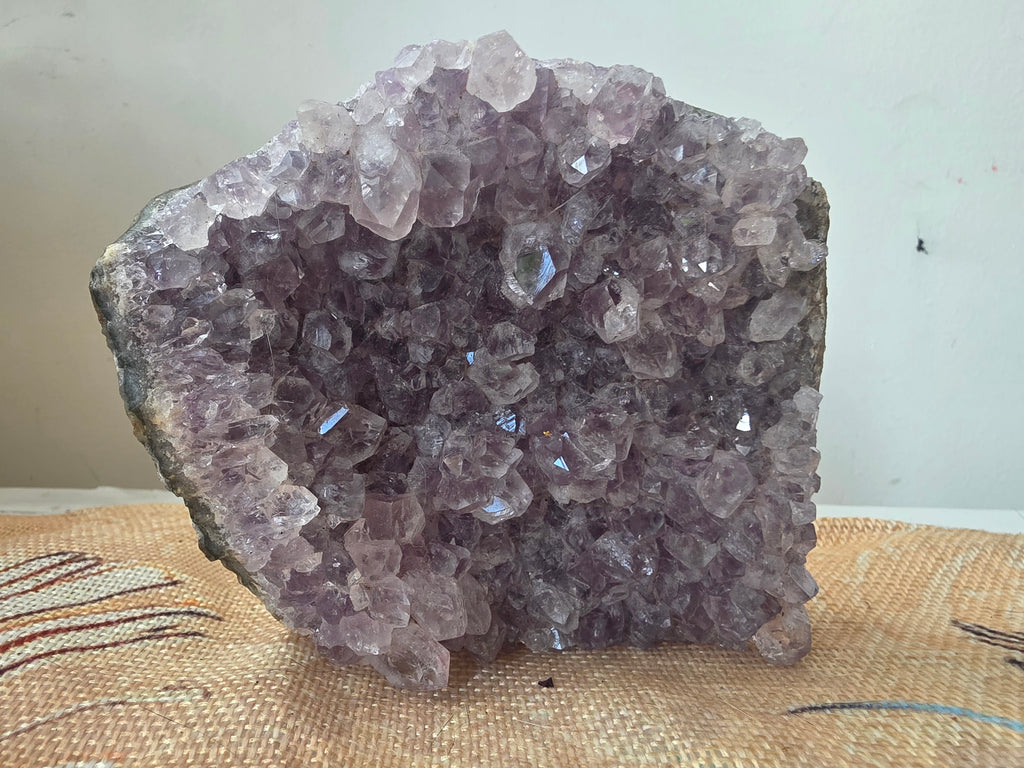 Natural Brazilian Amethyst Cluster | Druzy Crystal Geode Specimen