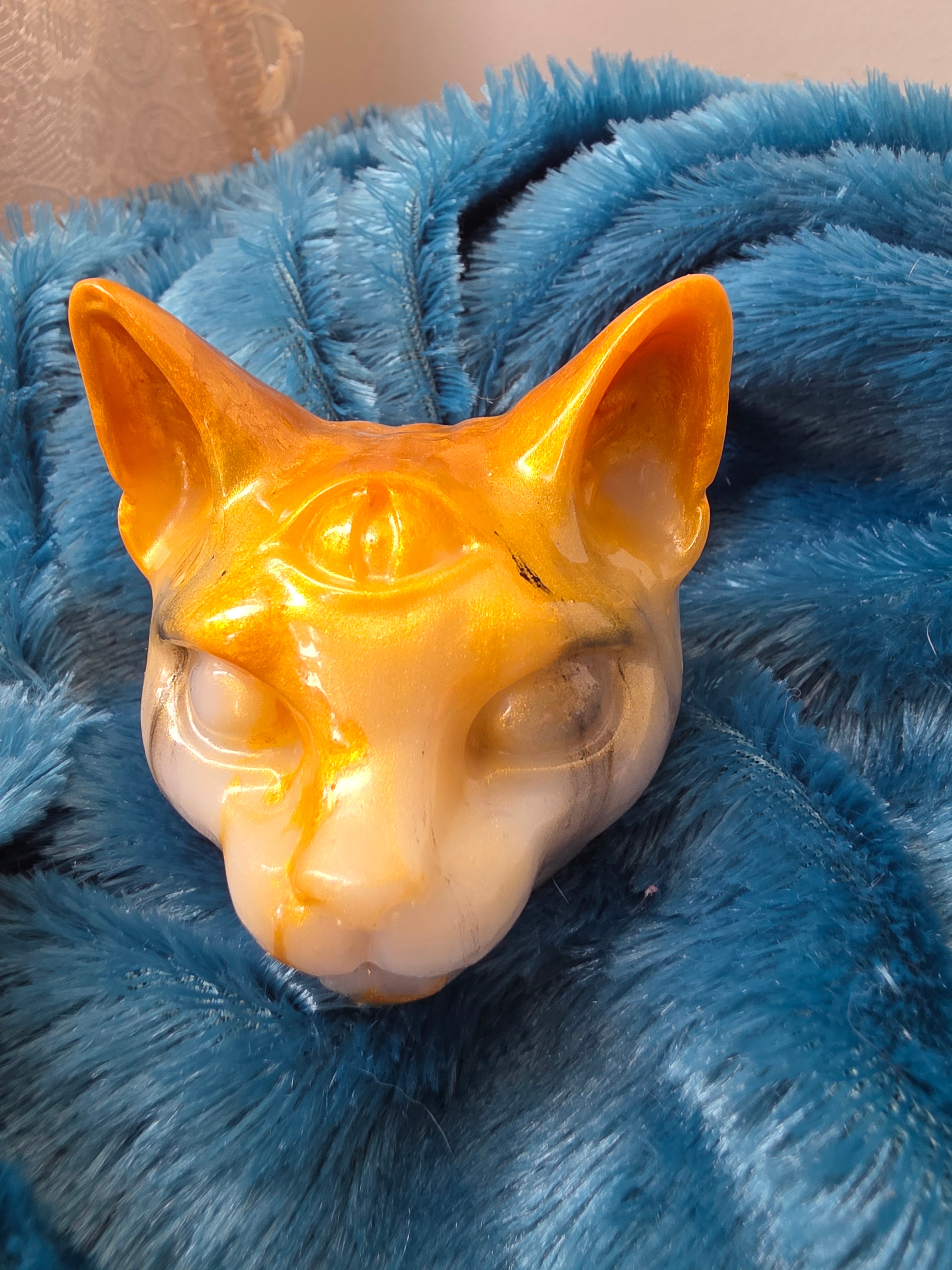 Solar Guardian Sphynx - Handmade statue