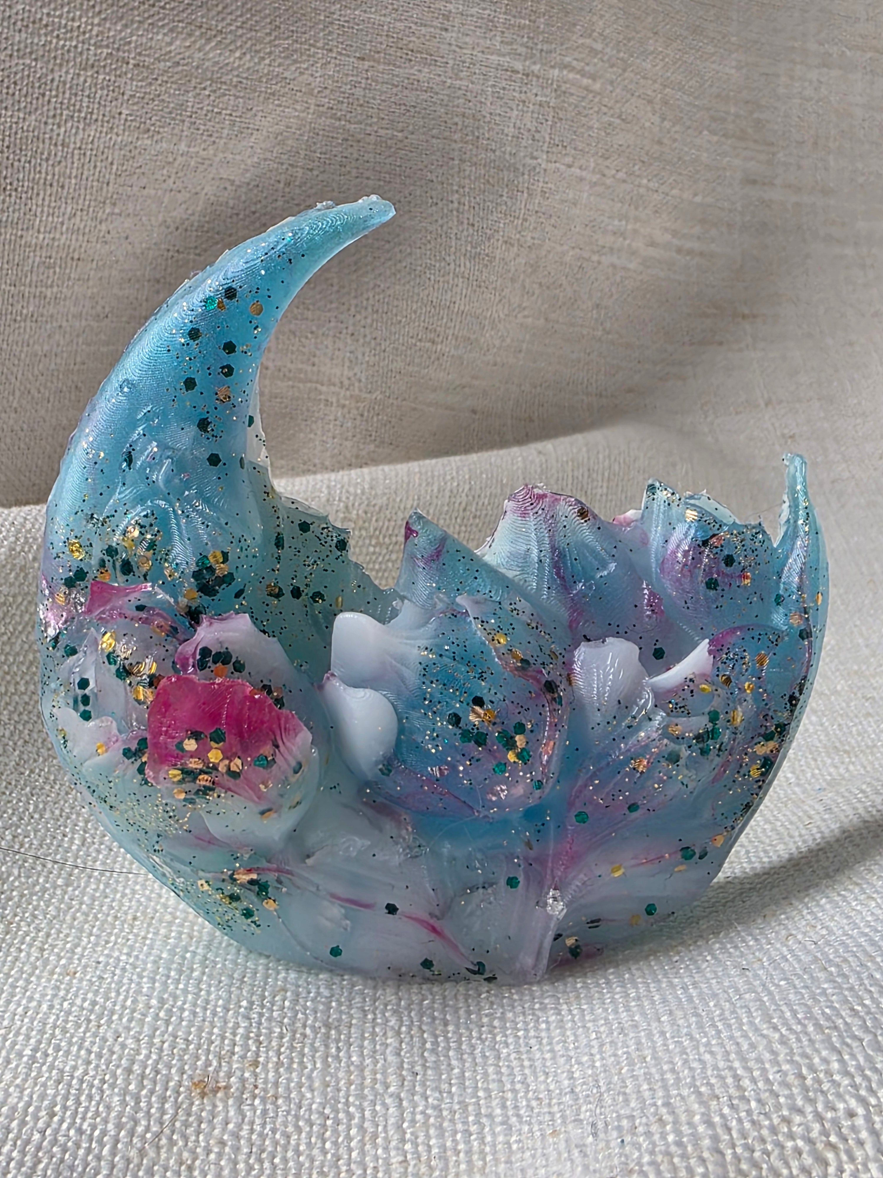 Mini Moon Garden — Handmade Resin Piece