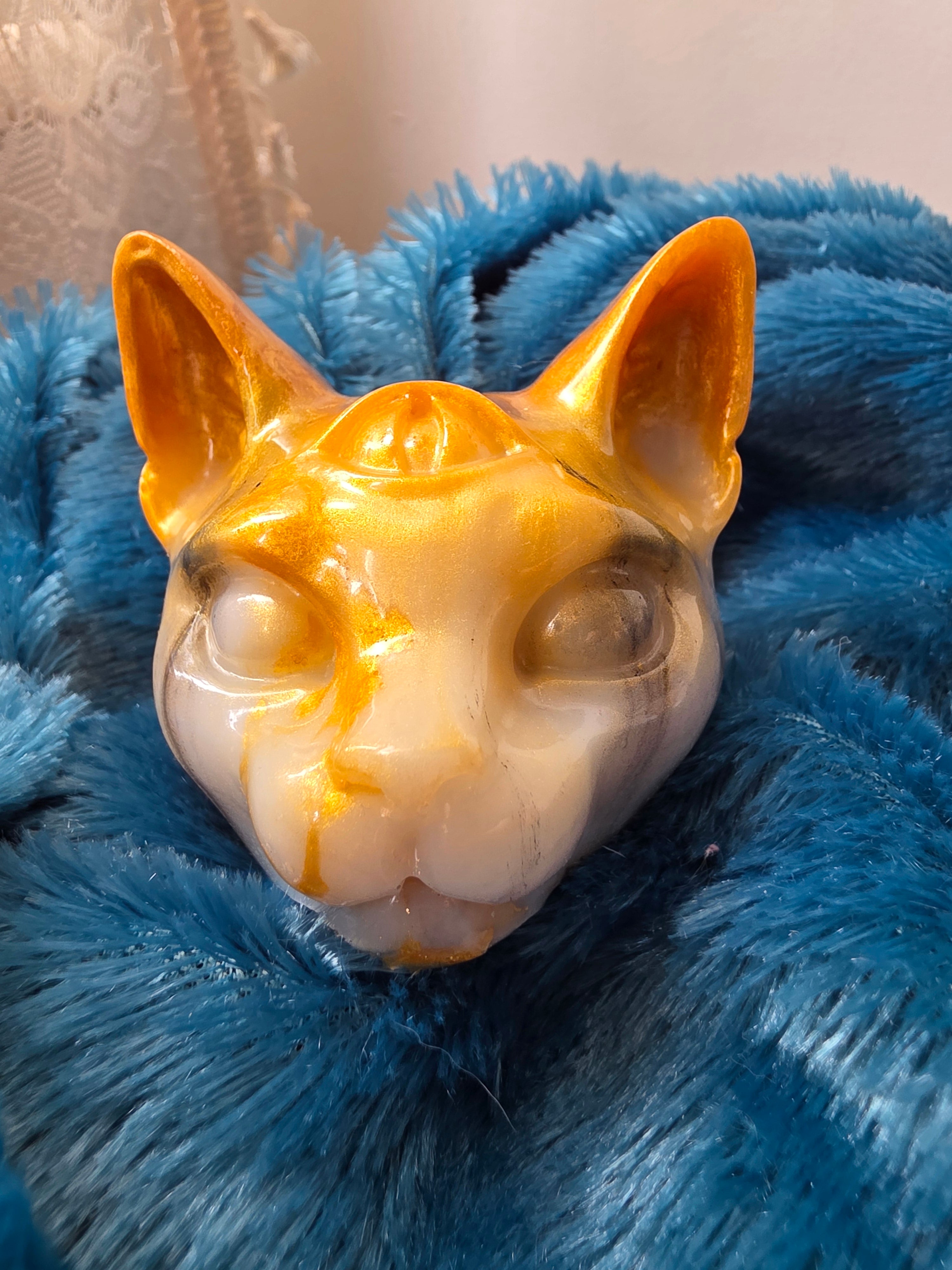 Solar Guardian Sphynx - Handmade statue