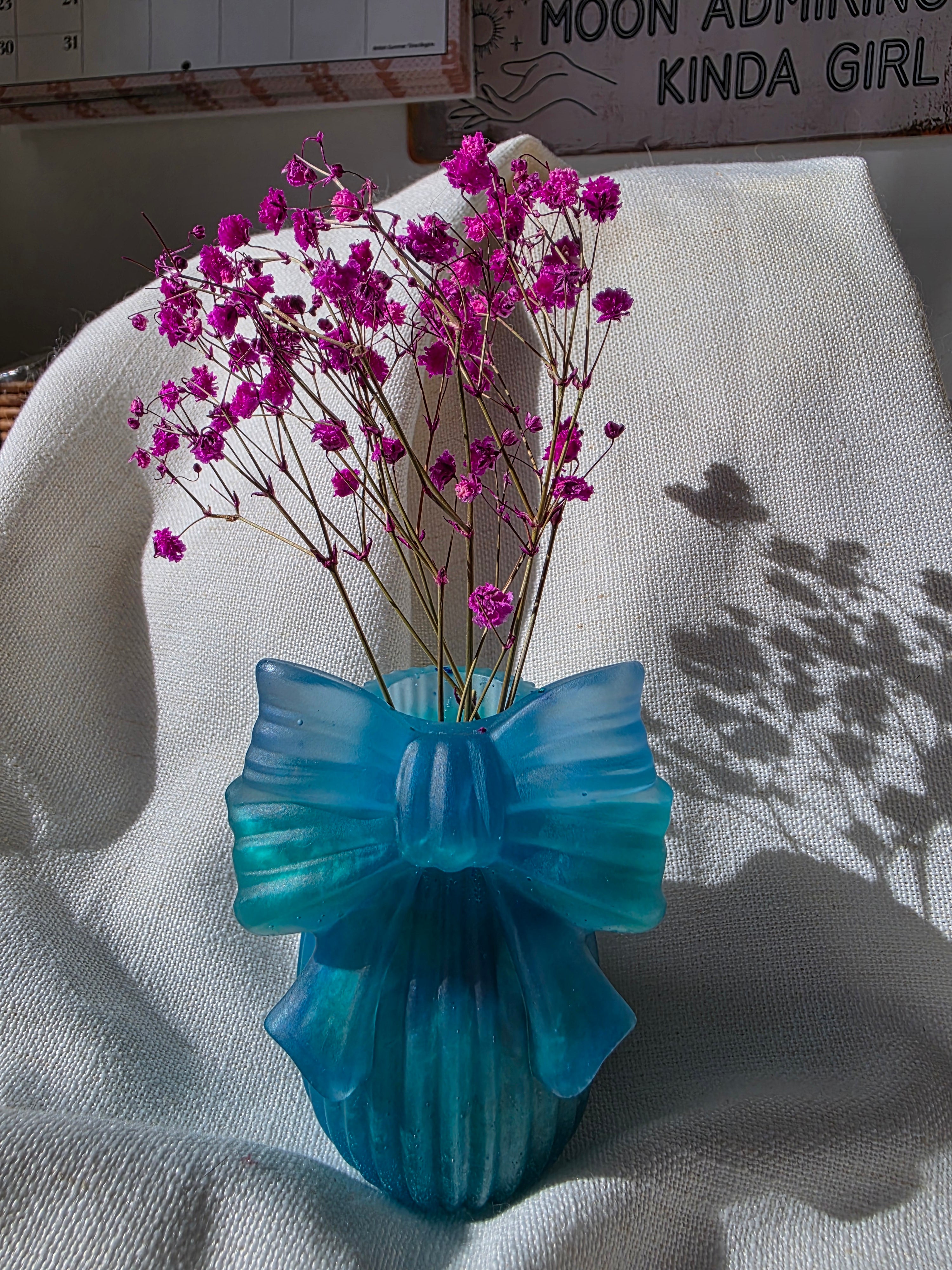 Ribbon Vase | Decorative Bow Vase (Handmade Resin)