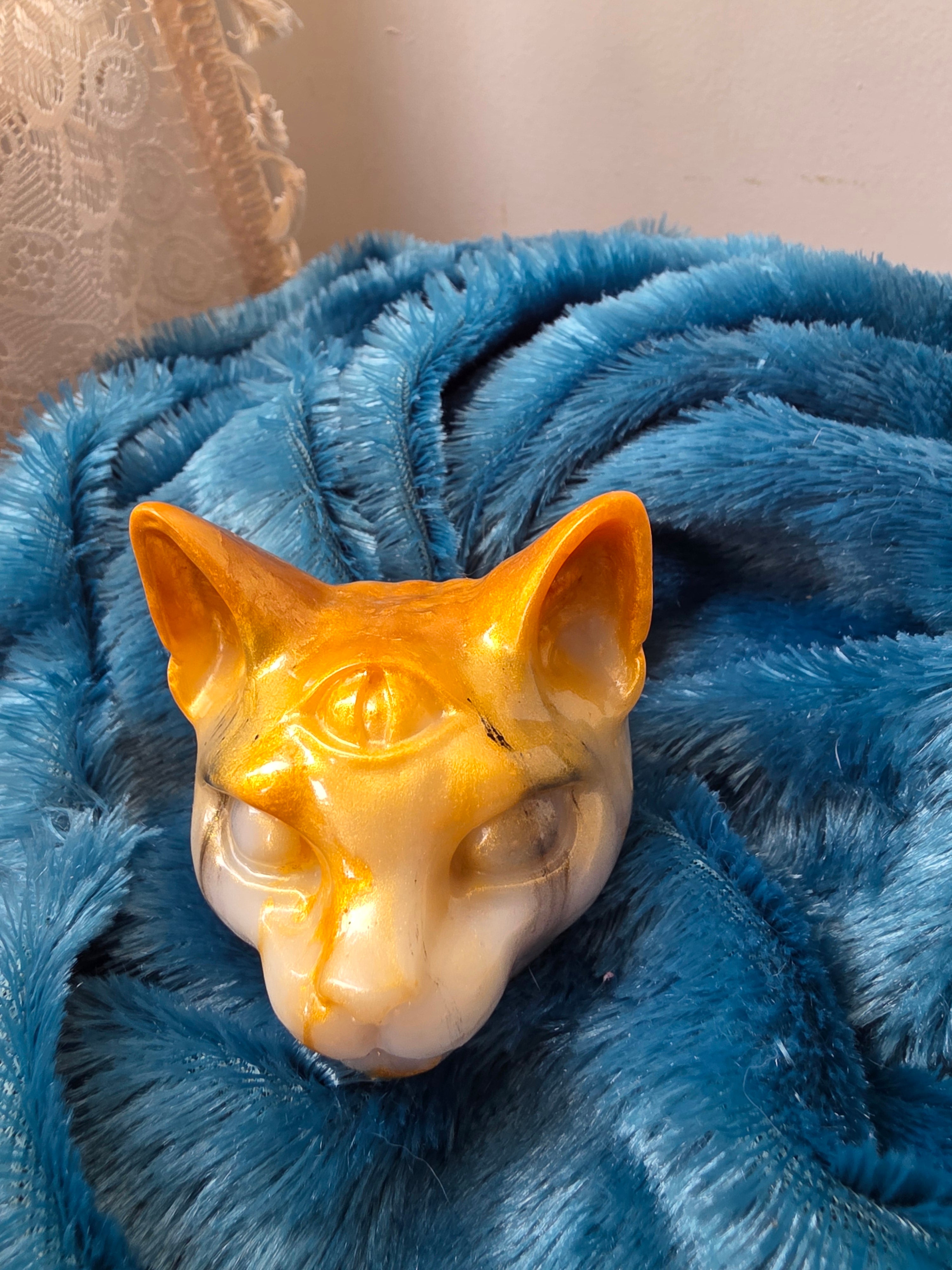 Solar Guardian Sphynx - Handmade statue