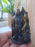 The Keeper of The Other Side | Hooded Knight with Cathedral | Handmade Resin Statue