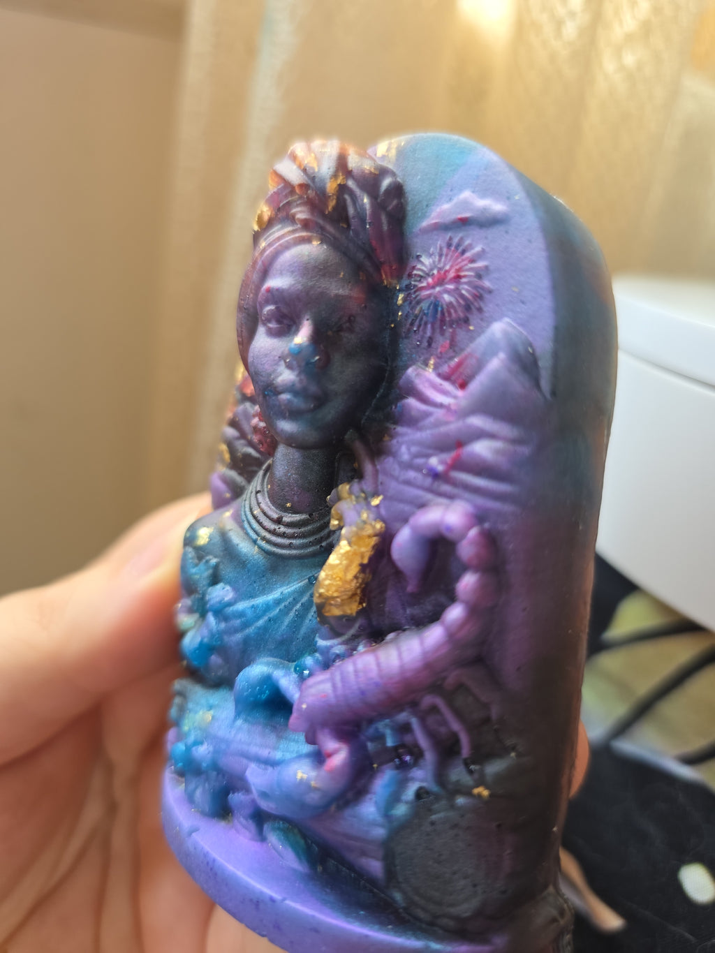 Scorpio Zodiac Woman Sculpture – Handmade Resin Astrology Décor