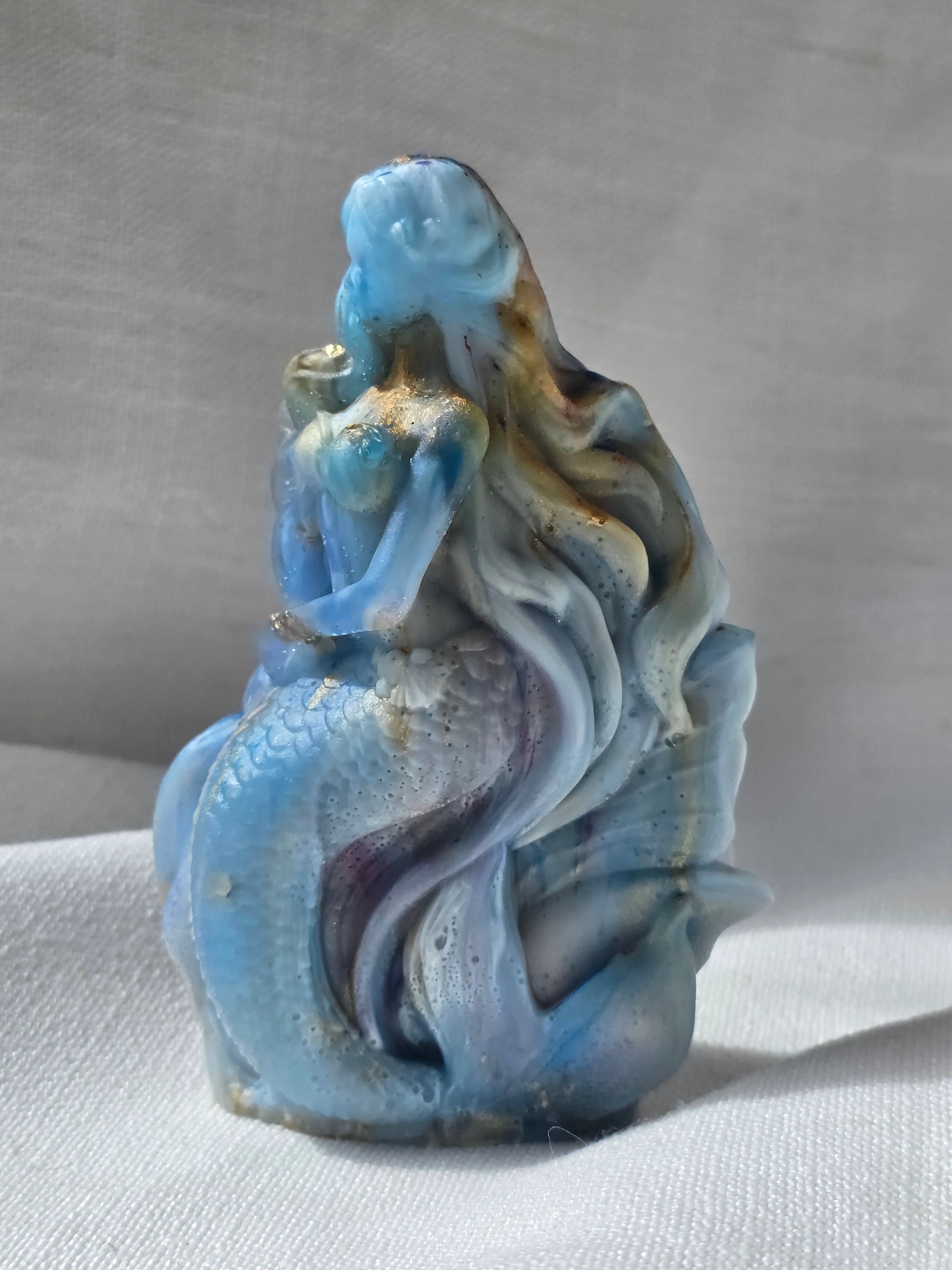 Siren of the Tides | Handmade Resin Mermaid Sculpture