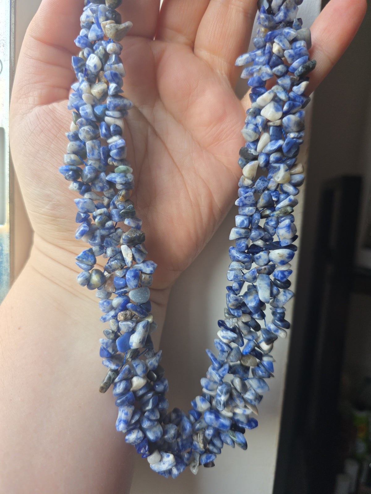 Handmade Sodalite Multi-Strand Necklace | Natural Crystal Statement Jewellery