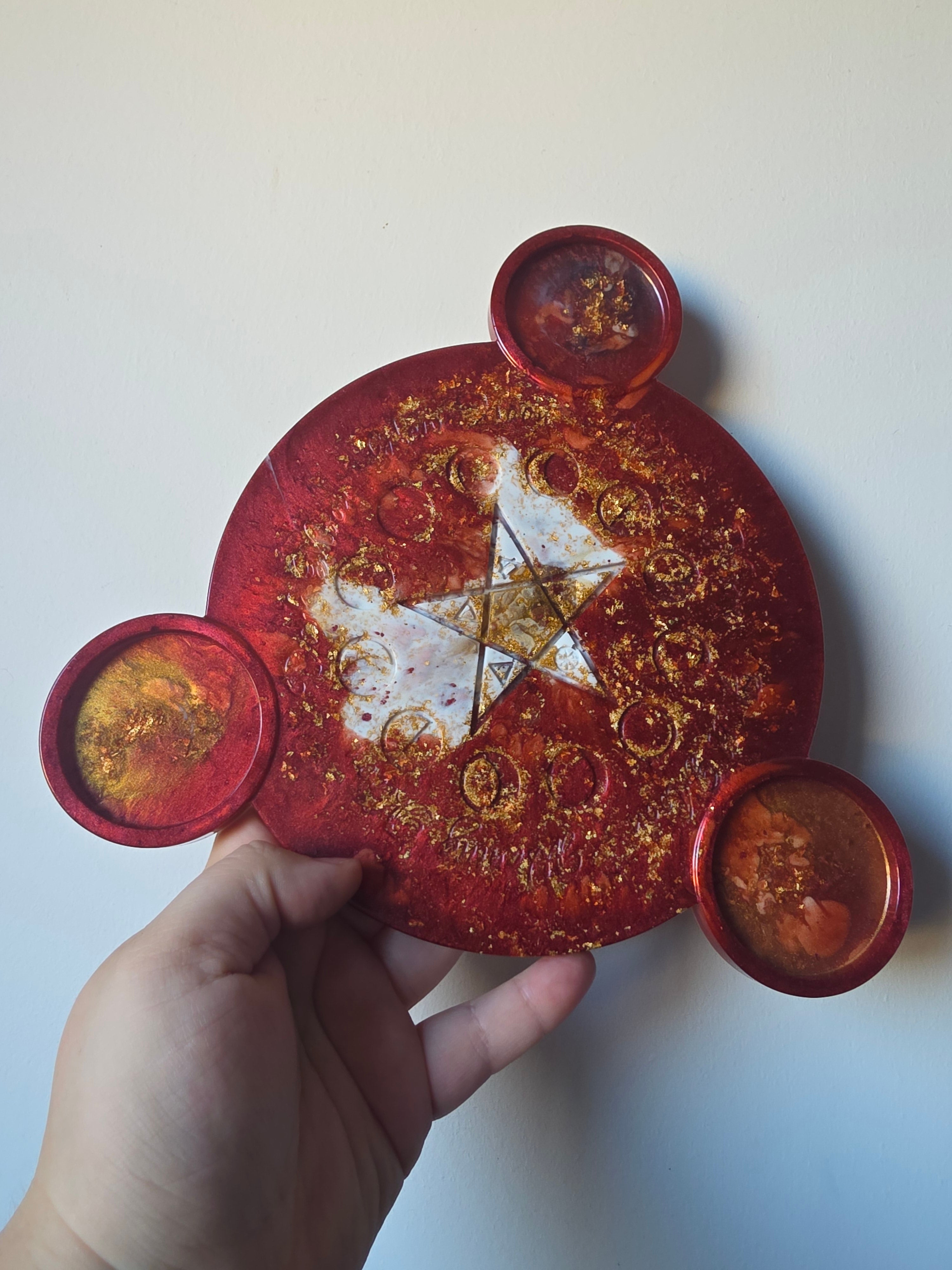 Perfectly Imperfect Triple Moon Ritual Tray & Altar