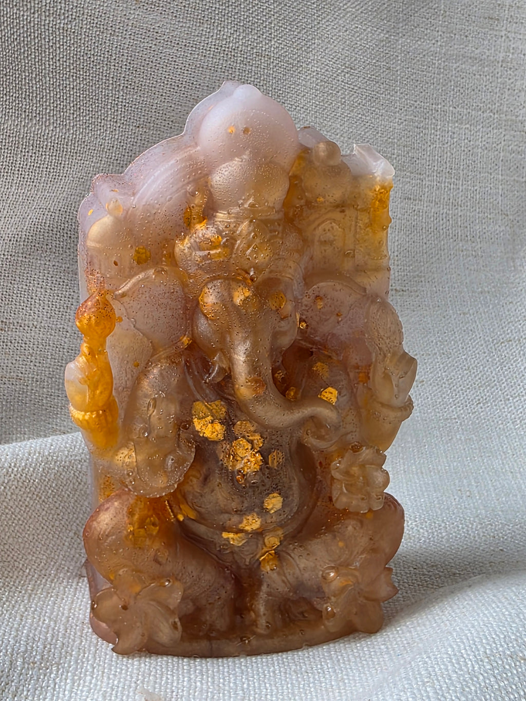 Golden Ganesha — Handcrafted Resin Sculpture
