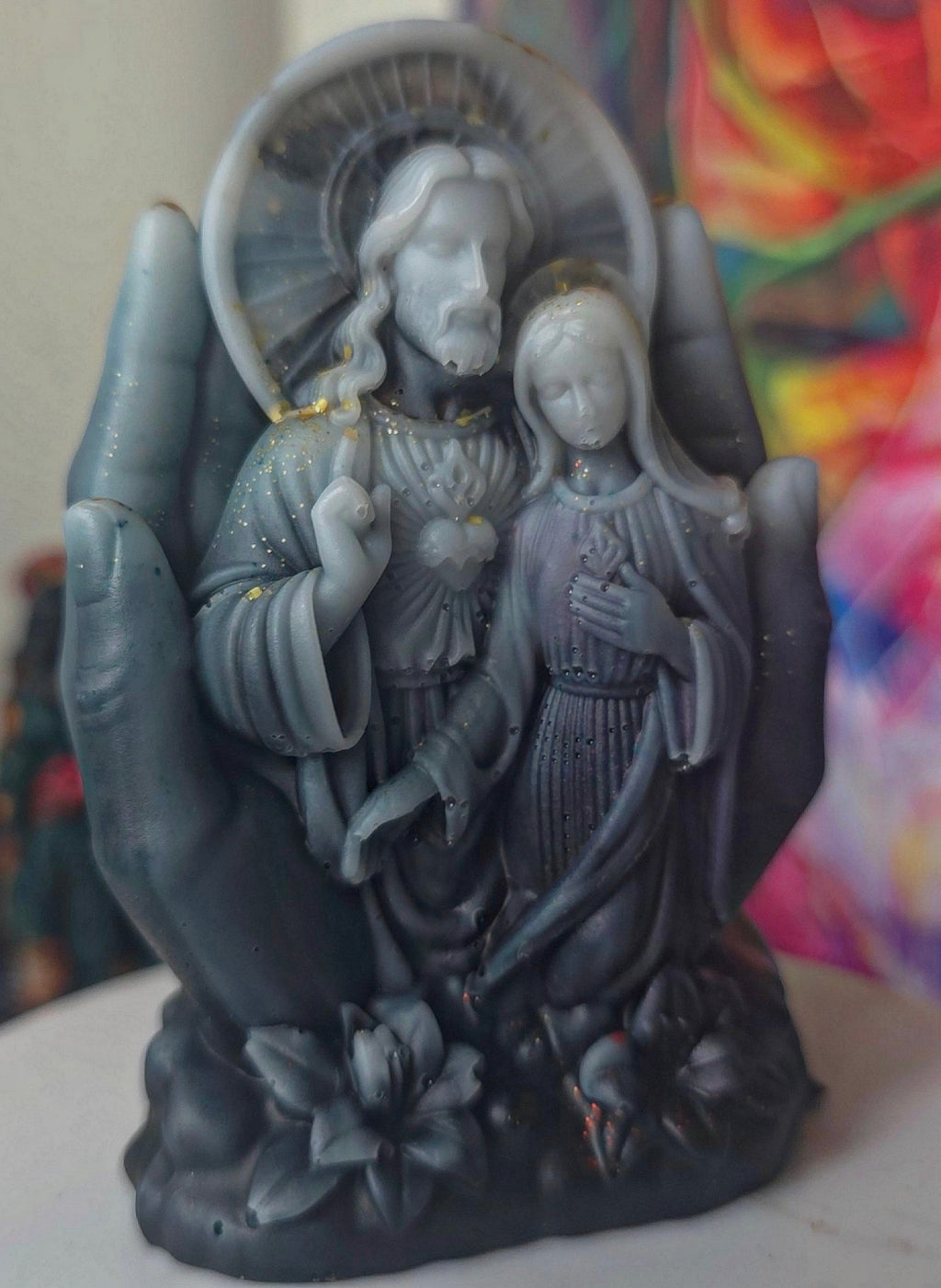 Jesus & Mary Magdalene Sacred Union – Handmade Resin Spiritual Statue