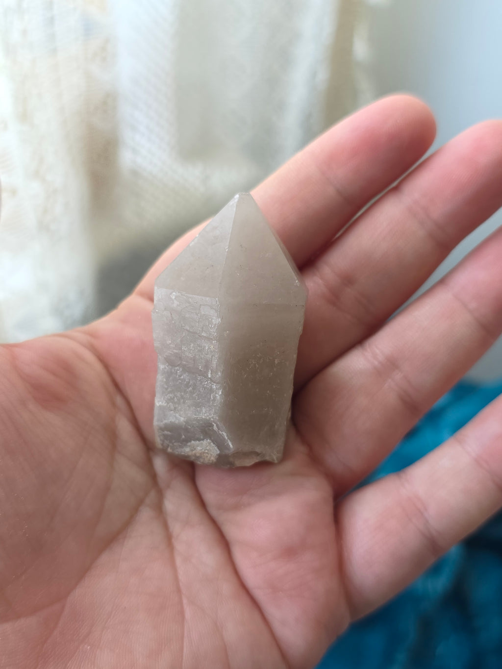 Raw Quartz Point with Feldspar Matrix