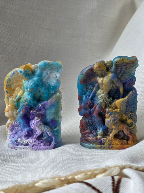 Celestial Guardian | Angel & Griffin Sculpture