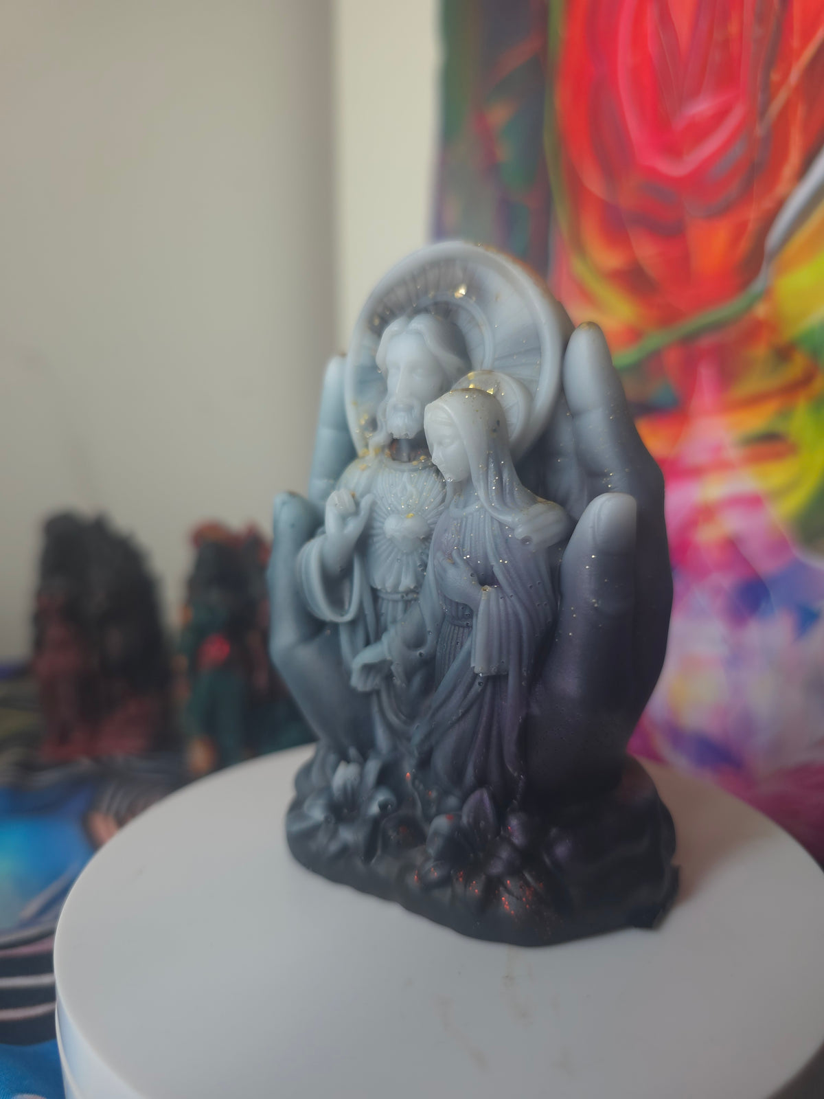Jesus & Mary Magdalene Sacred Union – Handmade Resin Spiritual Statue