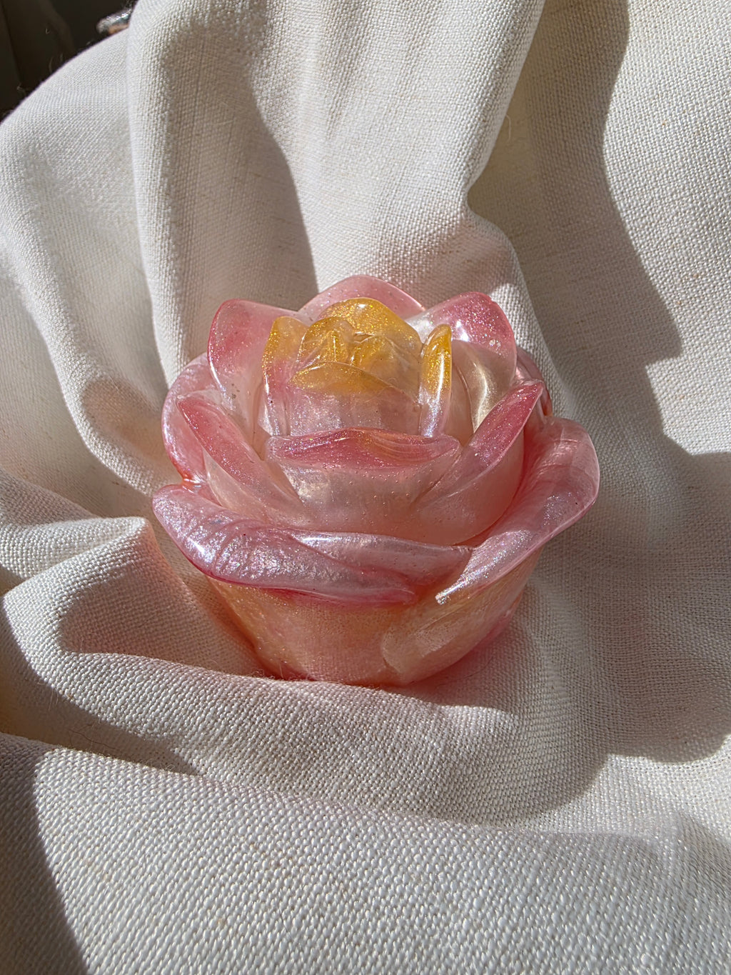 Rose Bloom Trinket Box | Handmade Resin Jewellery Box | Romantic Keepsake & Gift